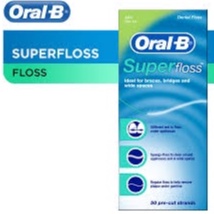 Oral B Oral-B Super Floss SuperFloss Dental Floss Mint (Suitable For ...