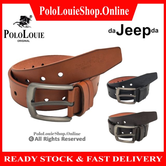 Original Polo Louie / daJeepda Men PU leather Full Hole Buckle Belt Fashion