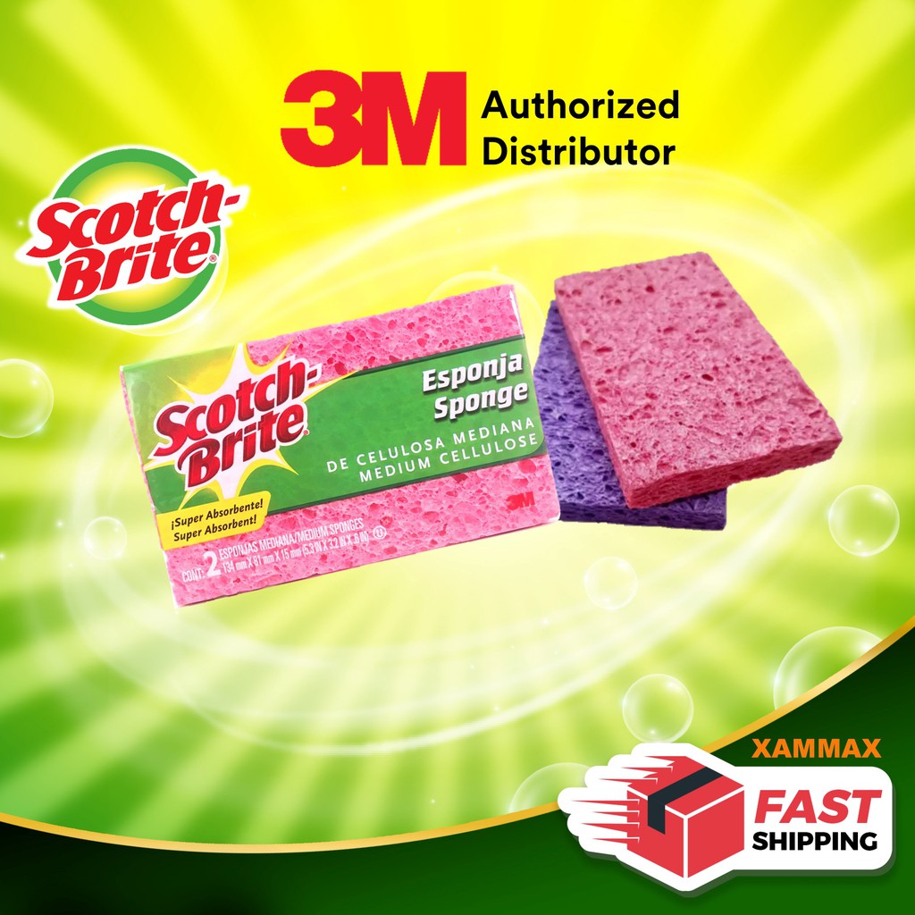 3M Scotch Brite - Cellulose Sponge - Span Pencuci | Shopee