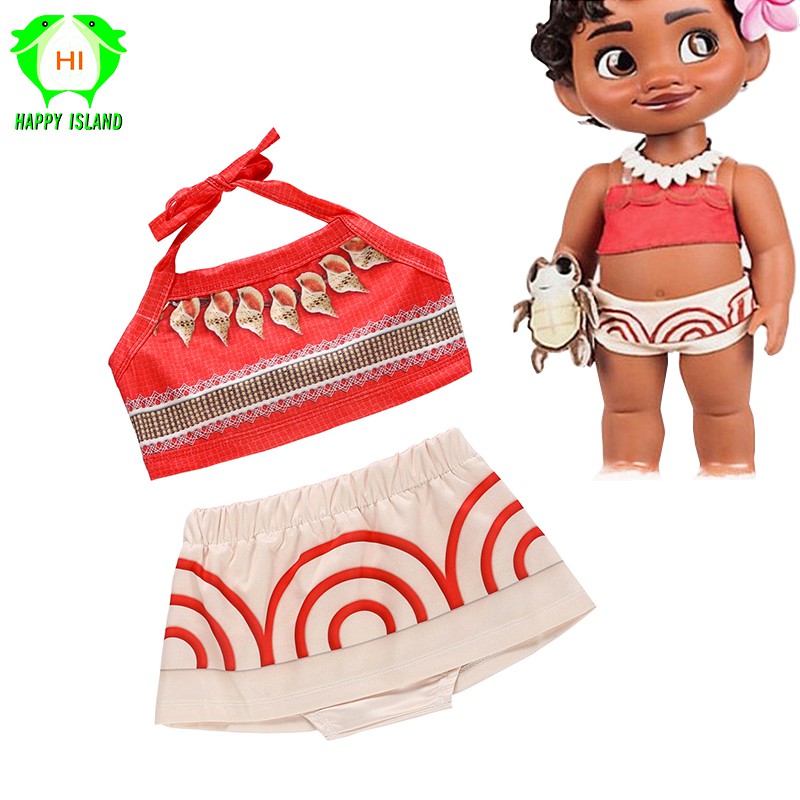 19 Newest Moana Cosplay Costume Kids Princess Costume Anime Movie Moana Costume Kid Party Dress Girls Skirt For Chil Shopee Malaysia