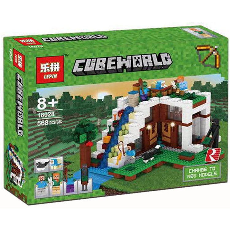 lego minecraft the waterfall base