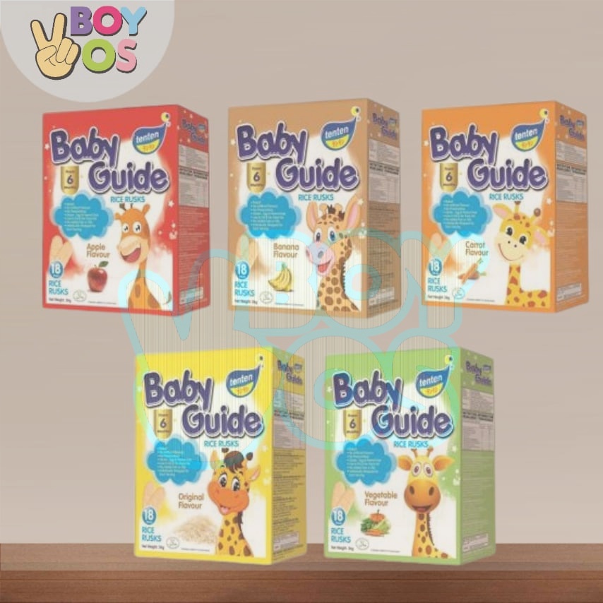 (TenTen) Baby Guilde Rice Rusk (Original / Carrot / Vegetable / Banana ...