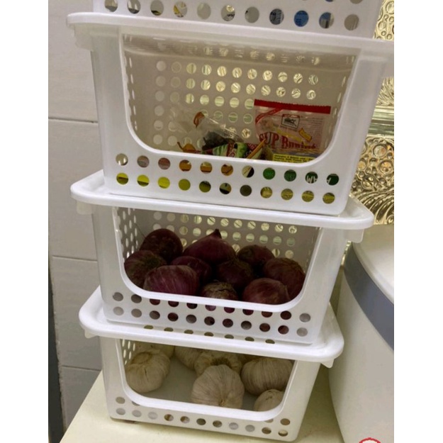 Utensil Cooking kabinet dapur rak letak barang Bawang kentang sayur ubi Buah onion fruit rack kitchen storage almari ... - Image 5