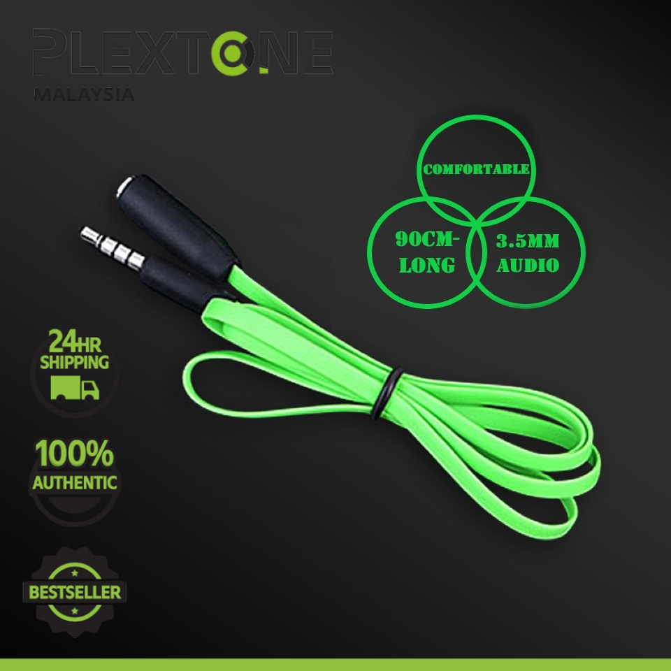 PLEXTONE 1Meter 3.5mm Extension Audio Cable 4 Poles Male to Female Aux