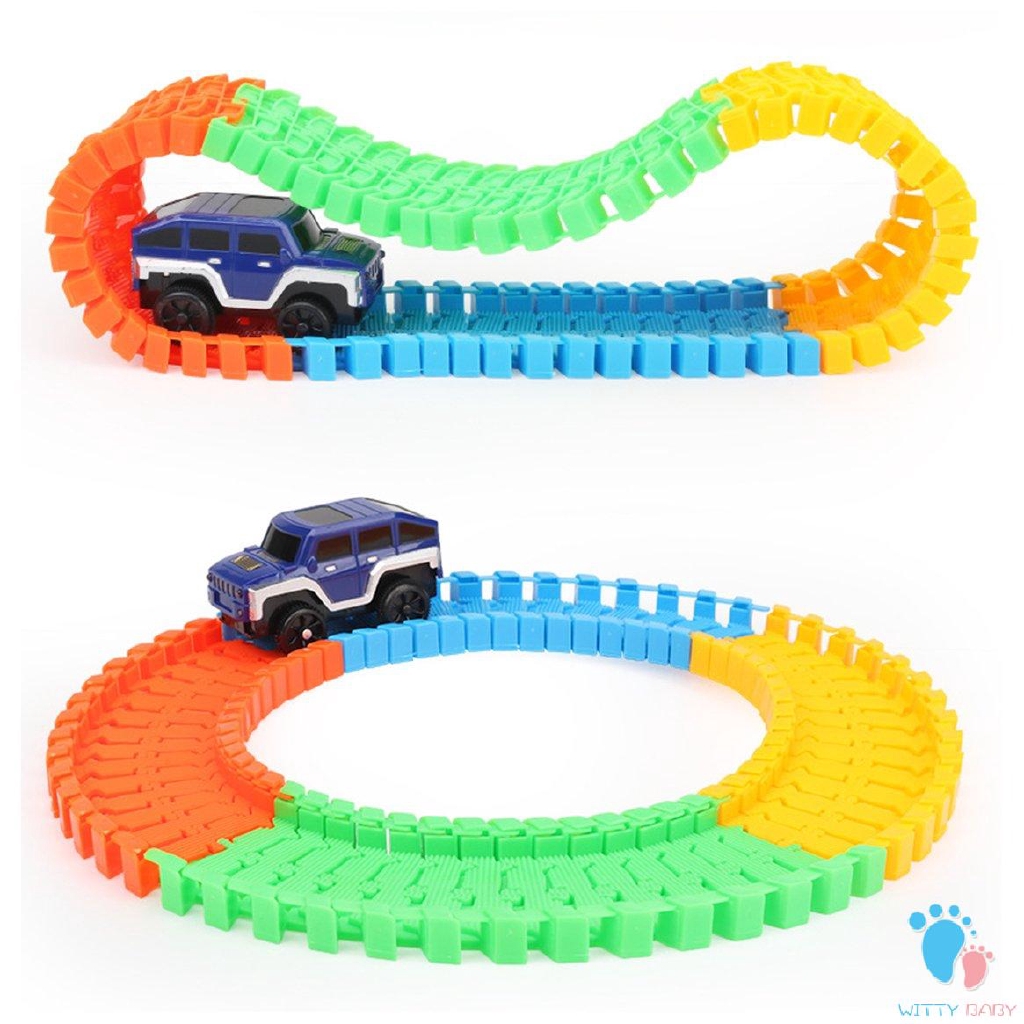 plastic car track set