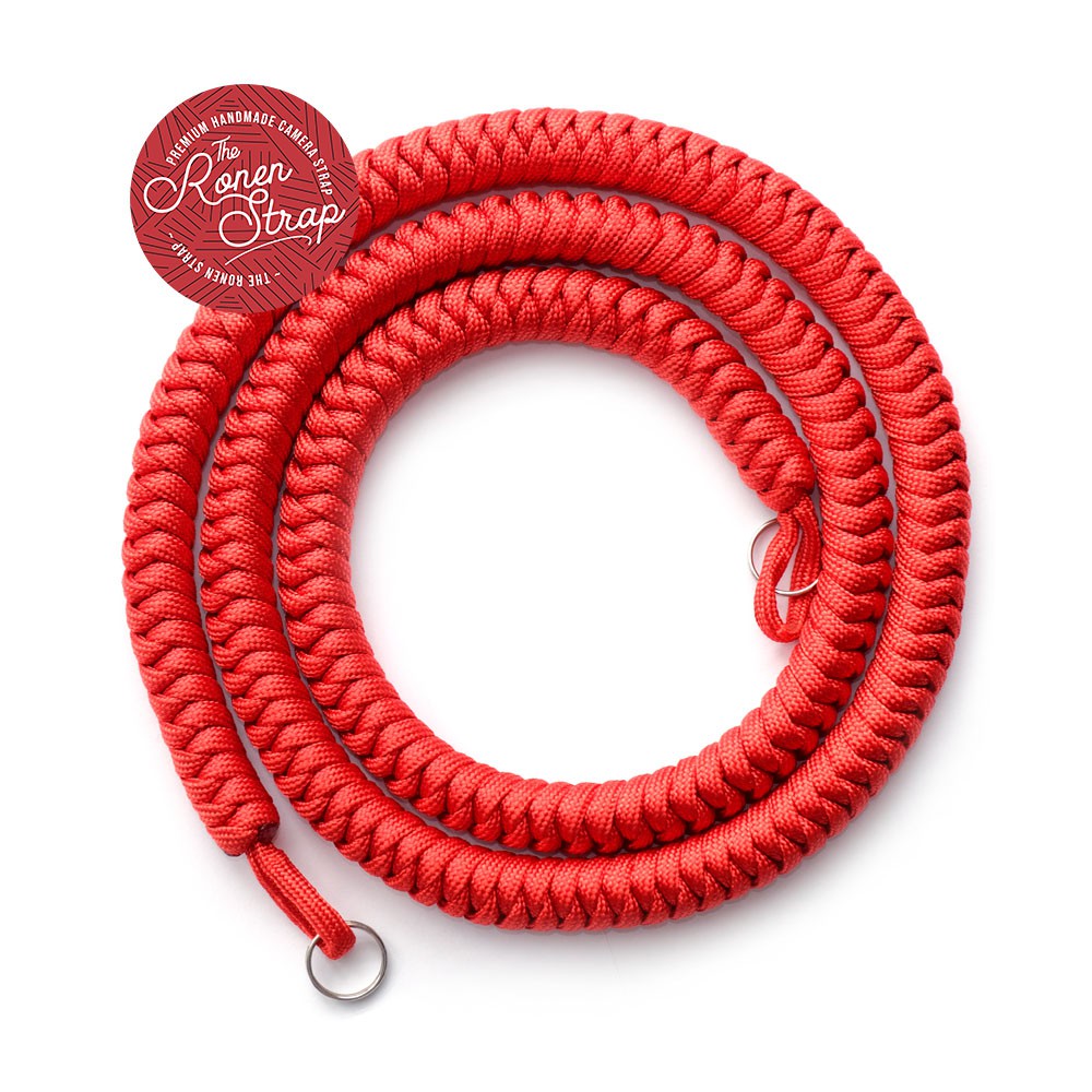 RED ULAR HANDMADE PARACORD NYLON CAMERA NECK STRAP