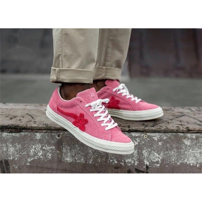 pink converse one star mens