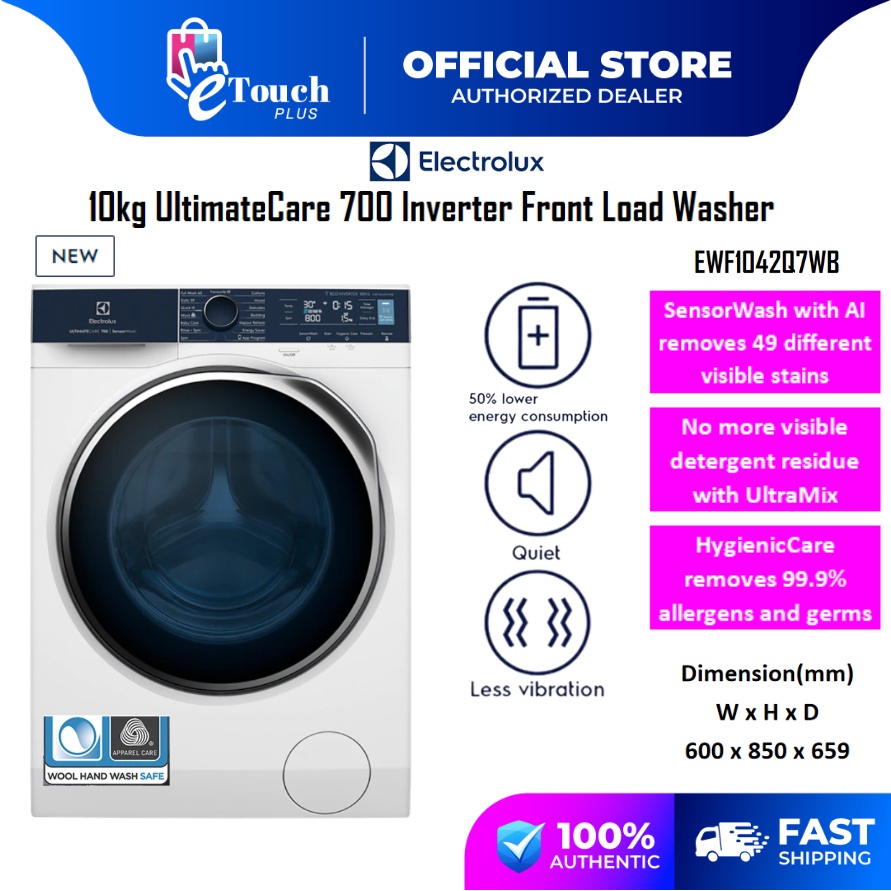 [2022] Electrolux 10kg Ecoinverter FrontLoad Washer Wifi Connected