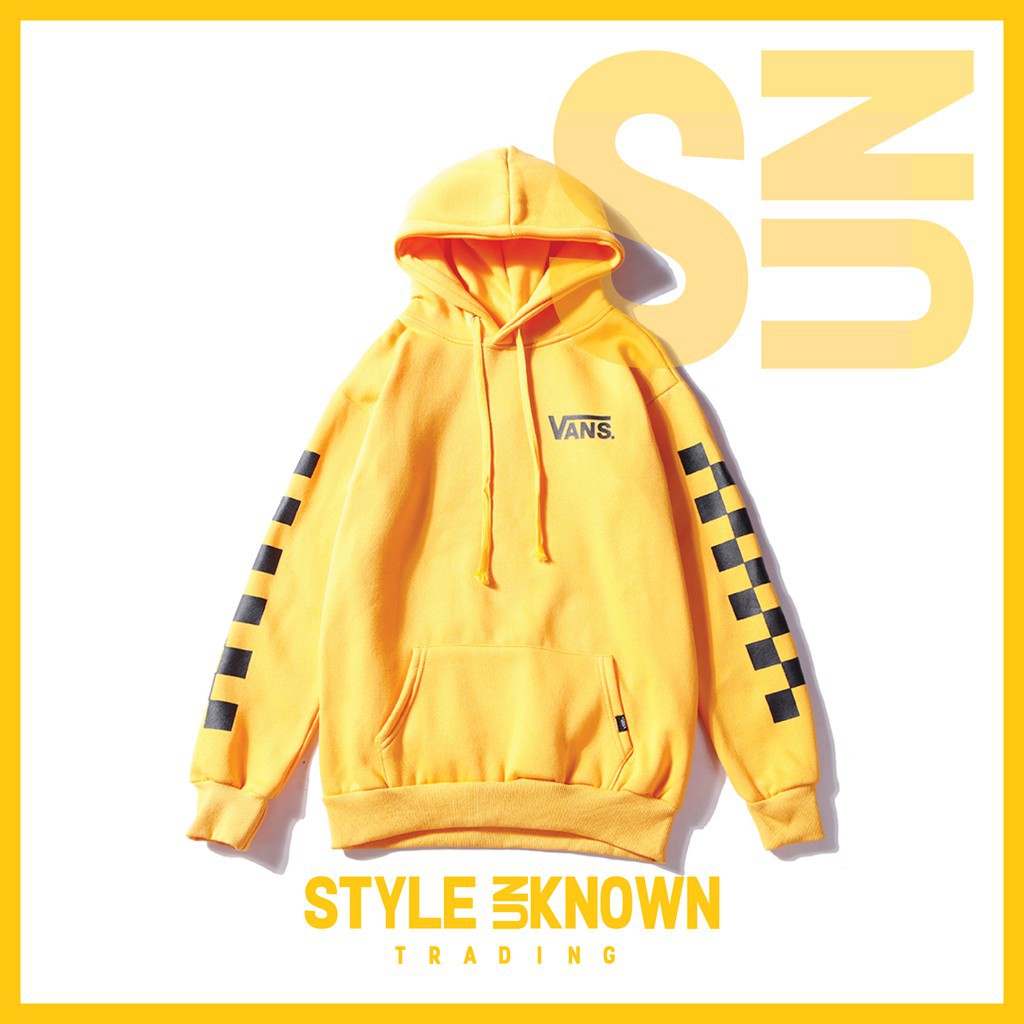 yellow and black vans hoodie
