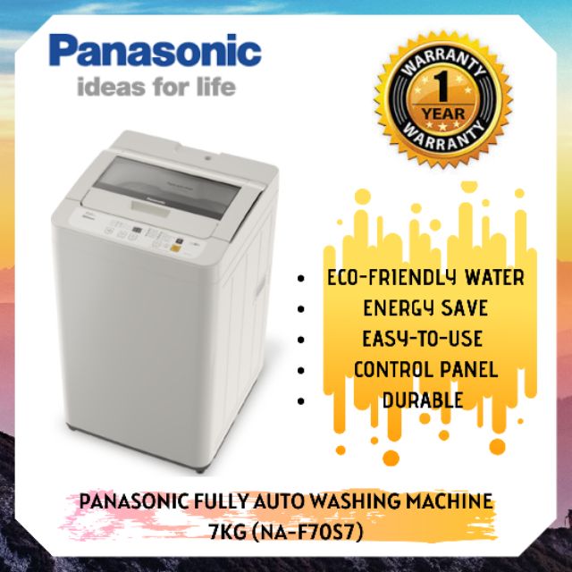 Panasonic washing machine fully automatic 7kg NAF70S7 Shopee Malaysia