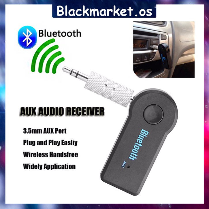 BLUETOOTH AUX MUSIC HANDSFREE Wireless USB Mini Bluetooth Aux Sterio Car Adapter Receiver -  BT-350