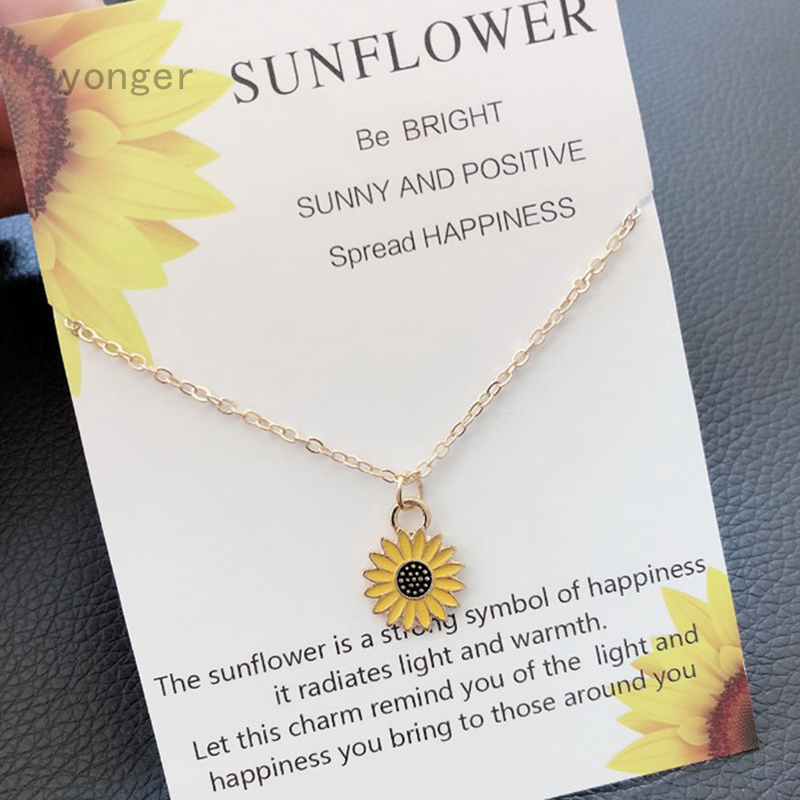 1pcs Sunflower Leaf Pendant Beauty Flower Necklace Choker for Women Gifts