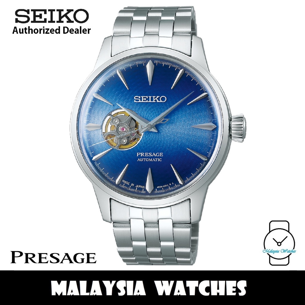 Seiko SSA439J1 Presage Cocktail Time Open Heart Acapulco Blue Made in Japan  Automatic Stainless Steel Men Watch SARY199 | Shopee Malaysia