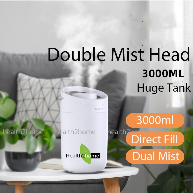 3000ml Dual Mist Air Humidifier Mini X11 / X12 Ultrasonic Air Diffuser