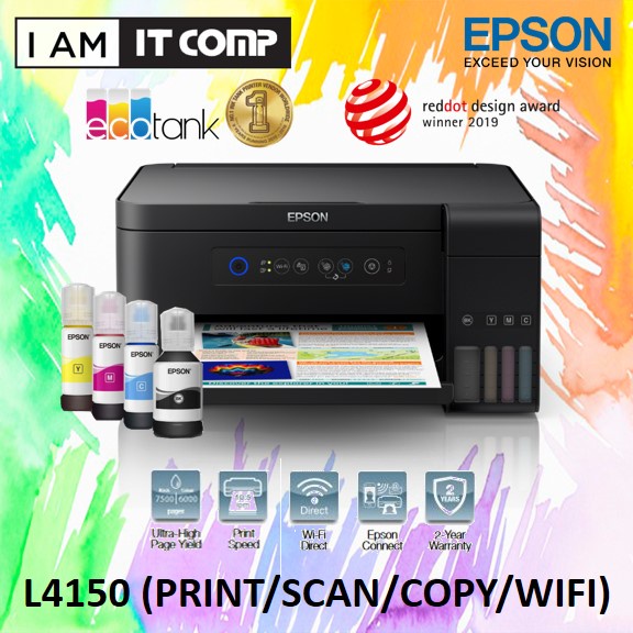 Epson L4150 Wi Fi All In One Ink Tank Printer Comes With Original Inkset Shopee Malaysia 1166