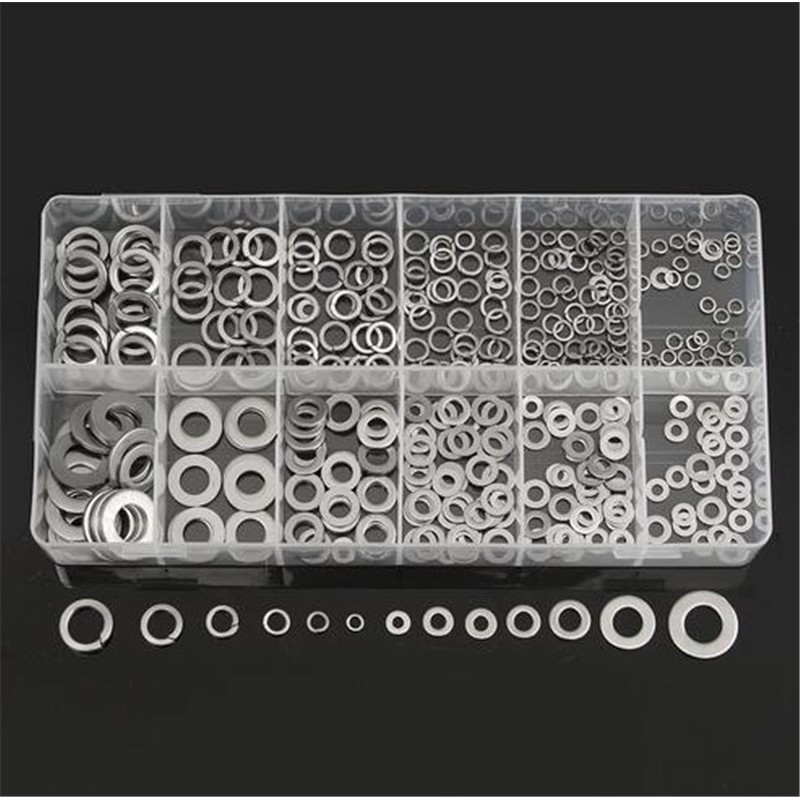 350pc 6 sizes Stainless Steel Washers Assortment Set Screws Bolt M2-M10 Size New