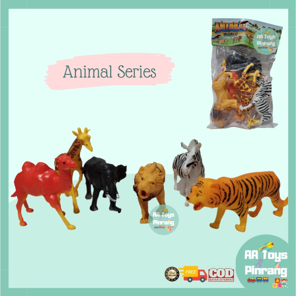Animal Toy SET 6 PCS ANIMAL WORLD Children Toys | Shopee Malaysia