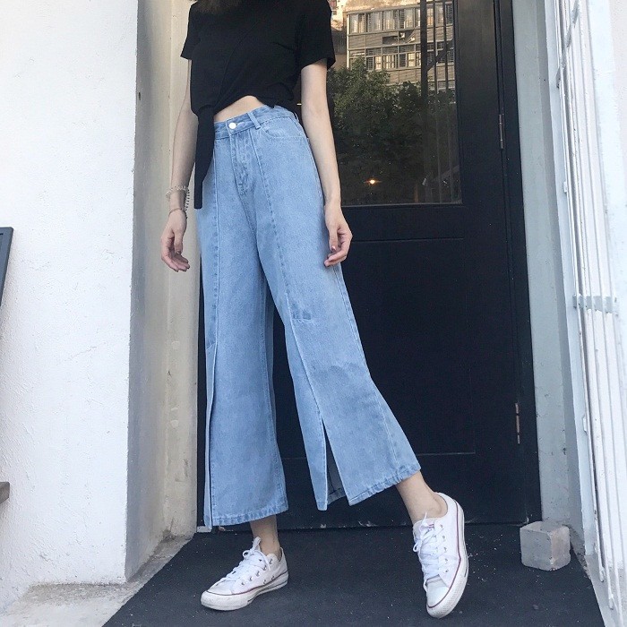 long wide leg jeans