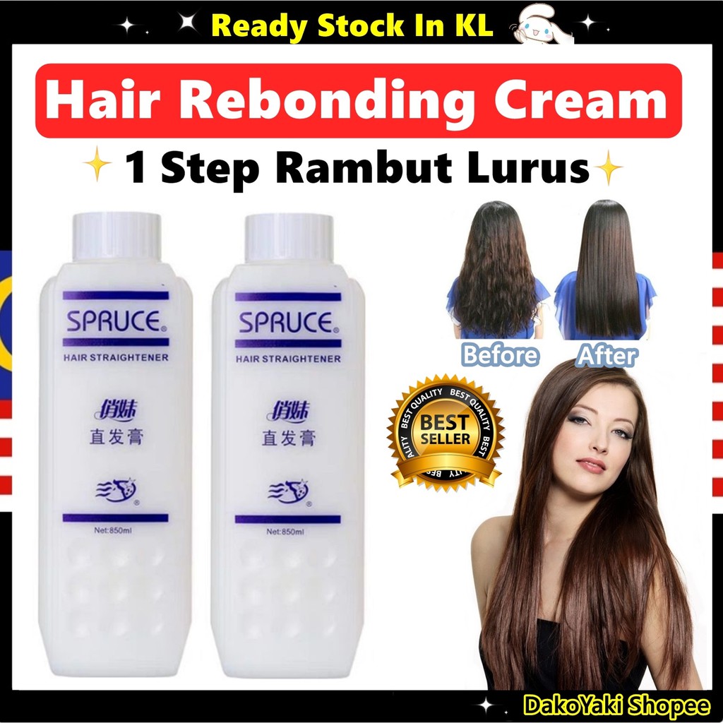 Buy Hair Rebonding Cream Rambut Ubat Krim Lurus 1 Step Lulus Hair Straight Salon Scalp Protective Spruce 850ml 直发素直发膏 Seetracker Malaysia