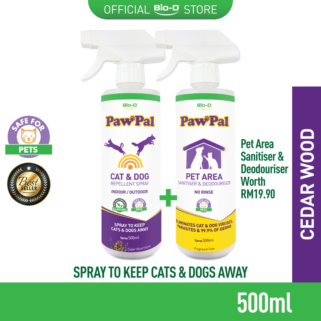 Bio D Pawpal Cat And Dog Repellent Spray Cedar Wood Fragrance 500 Ml Shopee Malaysia