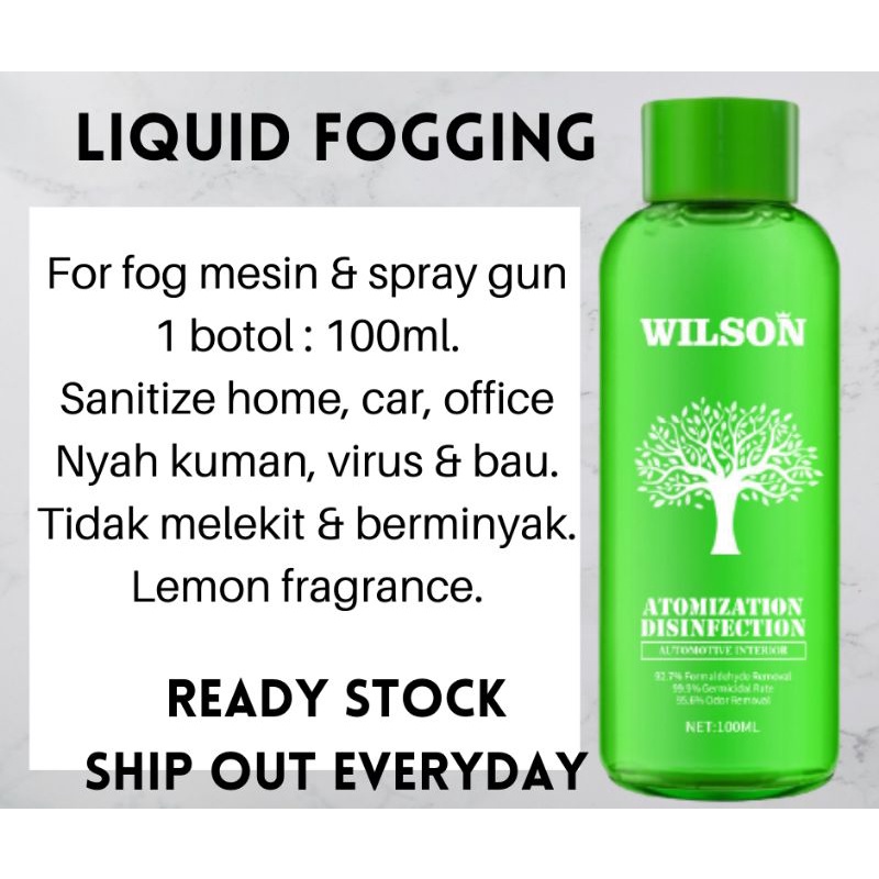 Wilson Liquid Disinfection Water Wilson Nano Mist Fogging Machine Liquid Air Ubat Fogging Mesin Ready Stock Shopee Malaysia