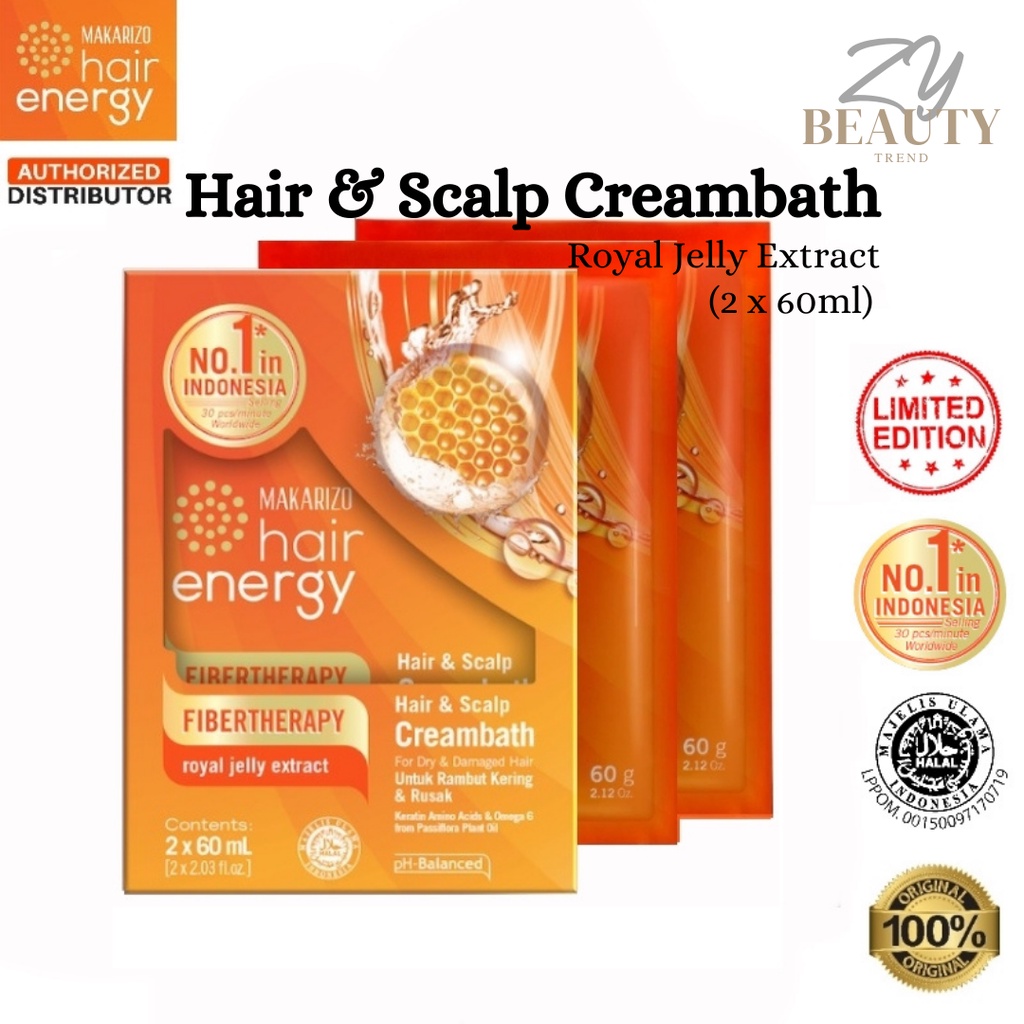 Makarizo Hair & Scalp Creambath Royal Jelly Extract (2 x 60ml