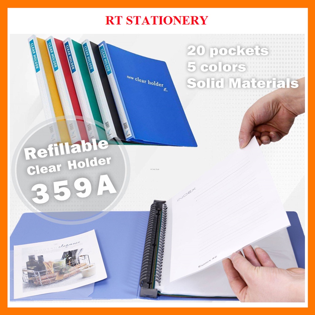 East File A4 Refillable Clear Holder / Clear Book / Clear Folder ...