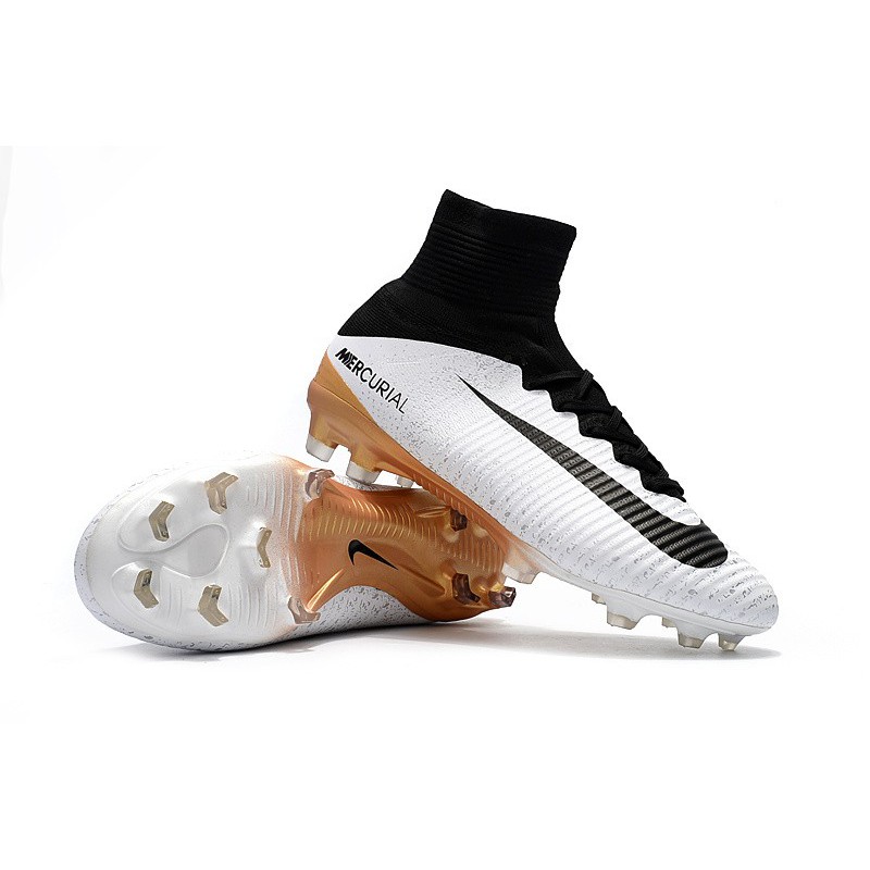 nike mercurial white and gold