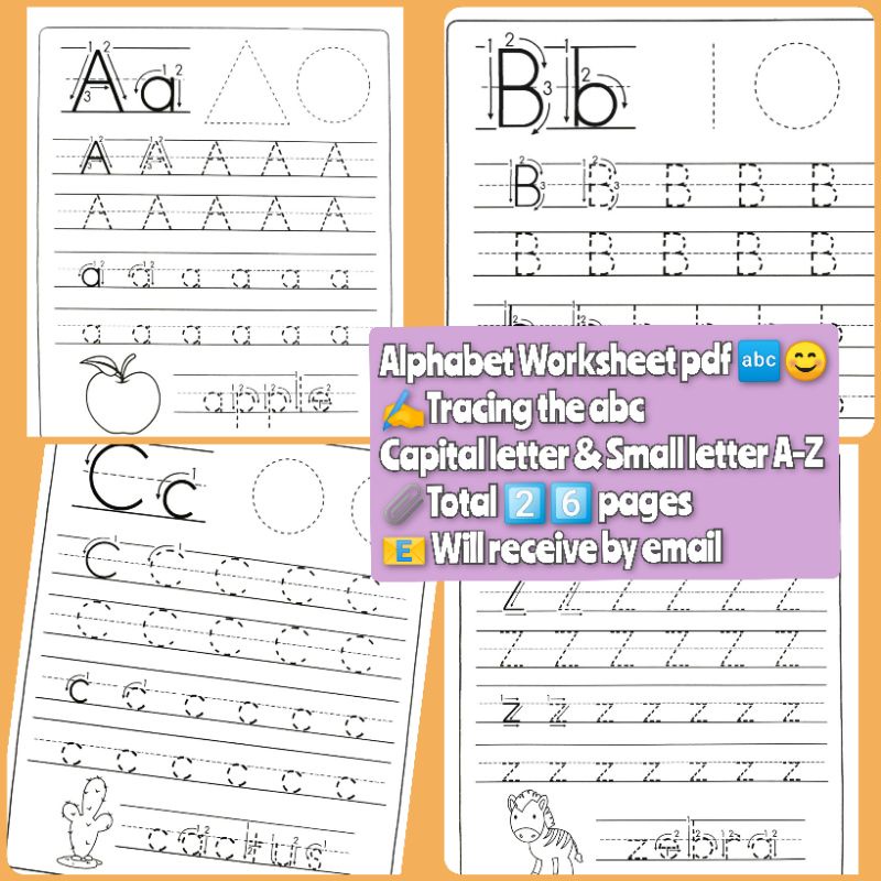 Printable Alphabet worksheet, Tracing the Abc, learn to write a-z ...