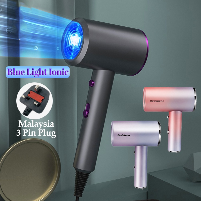 Professional 2000w Hair Dryer 网红吹风机负离子 Hair Dryer Blue Light Negative ION Women Beauty Grey Fanda Pengering Rambut