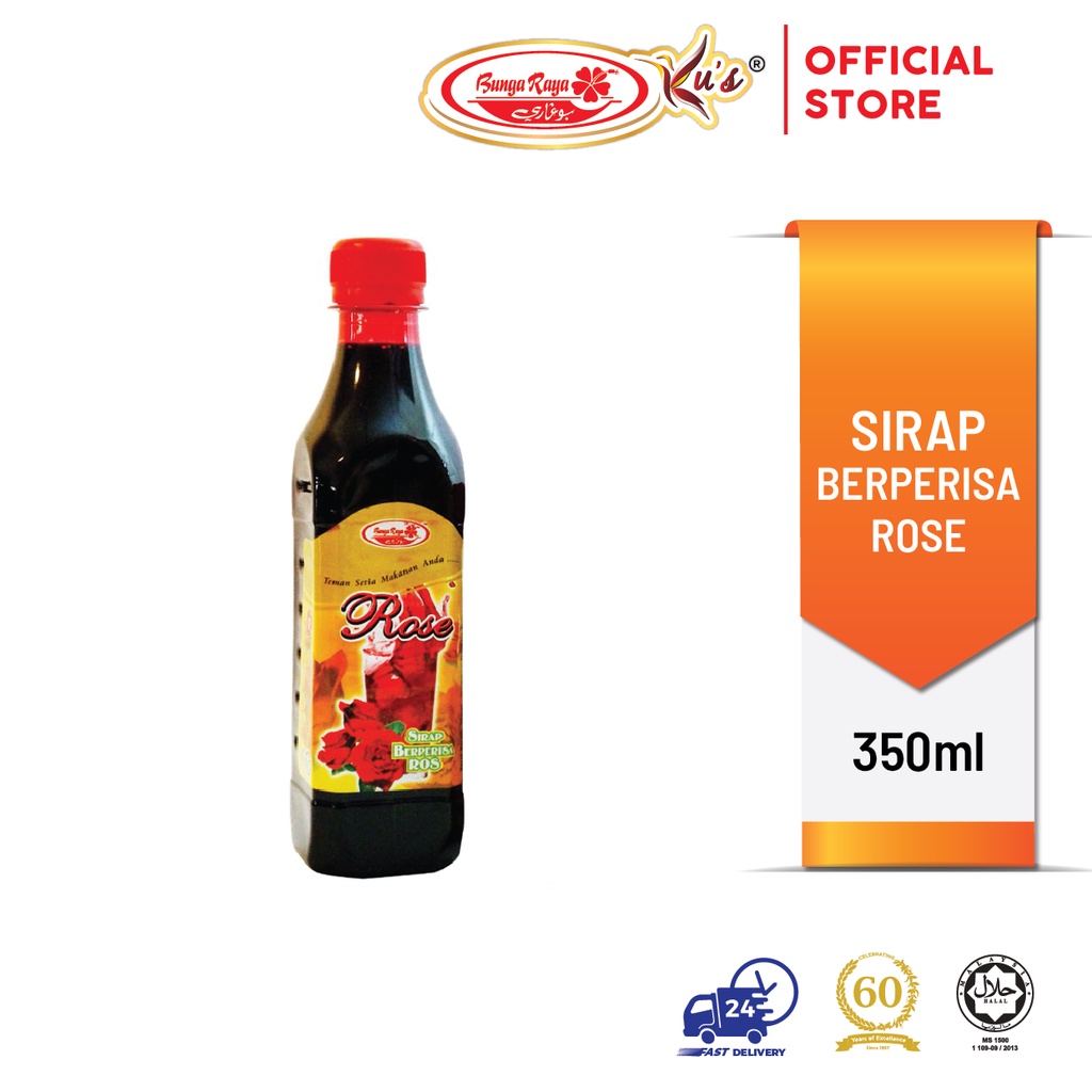 [READY STOCK] Sirap Berperisa Ros / Rose Syrup 350ml (Bunga Raya Ku's ...