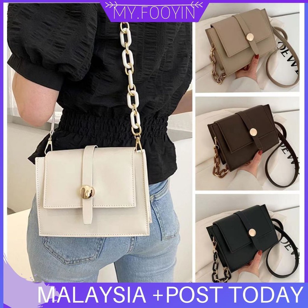 N155 READY STOCK MYFOOYIN woman sling bag leather classic shoulder tote ...