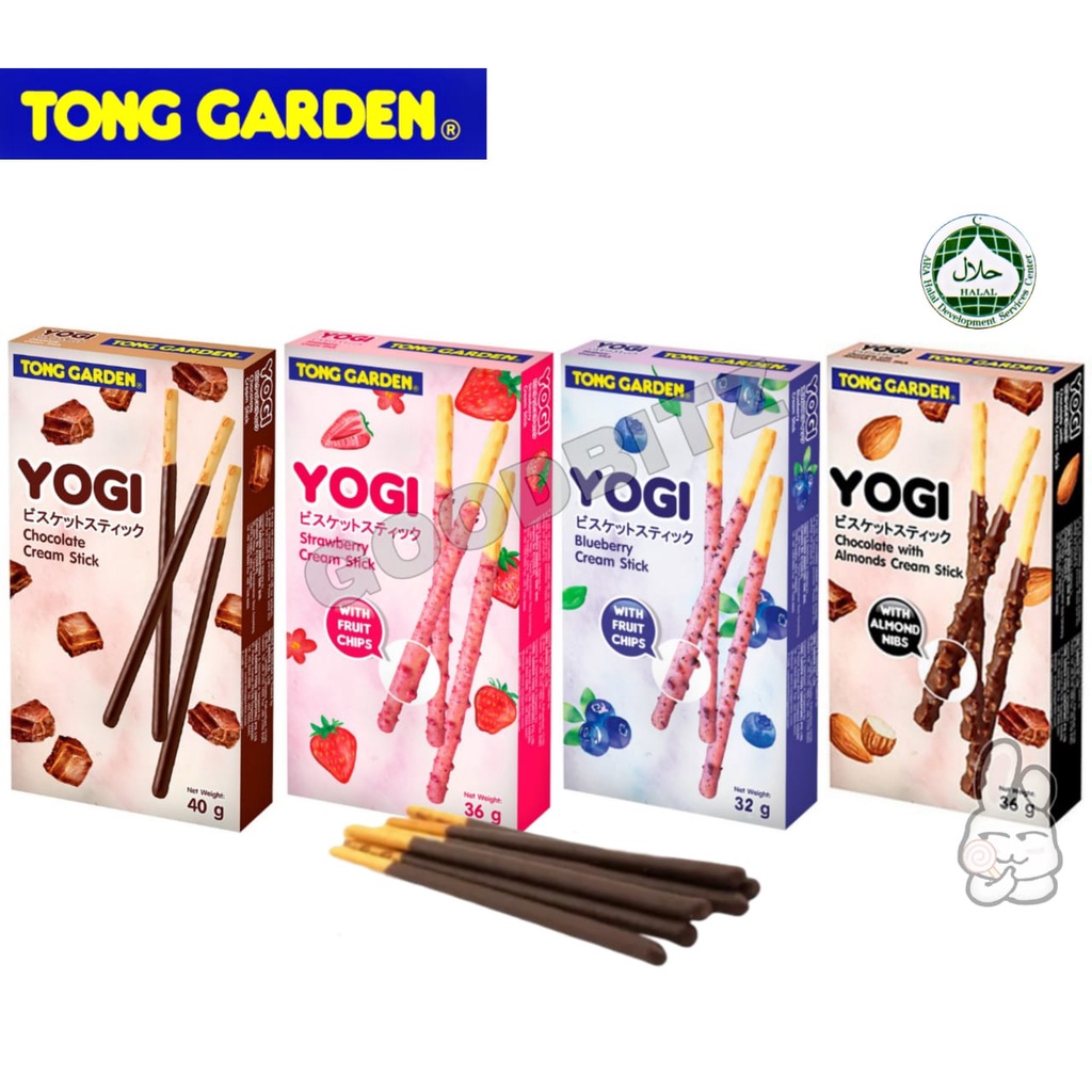 Tong Garden Yogi Cream Stick Biscuits (Chocolate, Strawberry, Blueberry