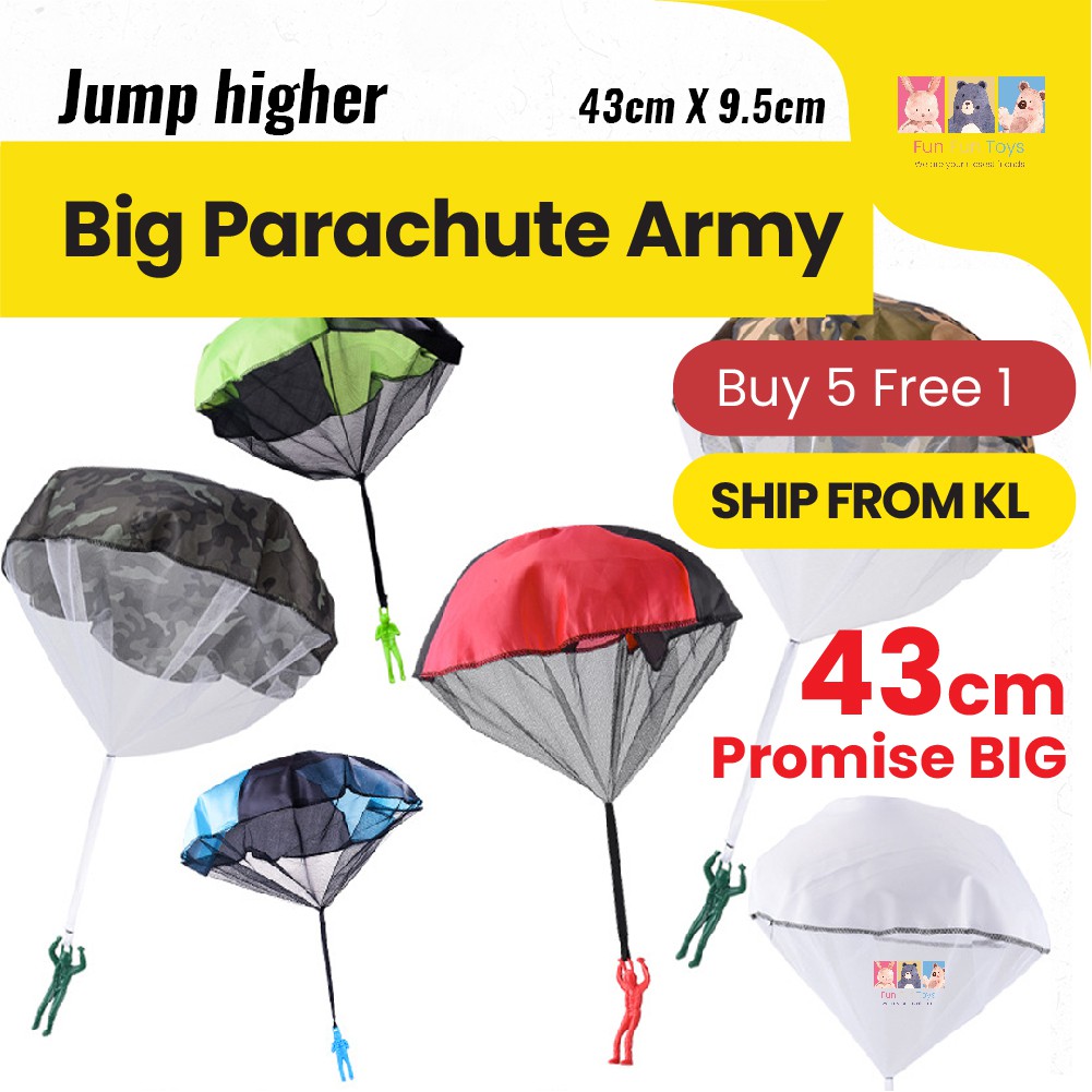 [KL] Big Parachute Army Flying 42cm Army Terbang Mainan Budak askar ...