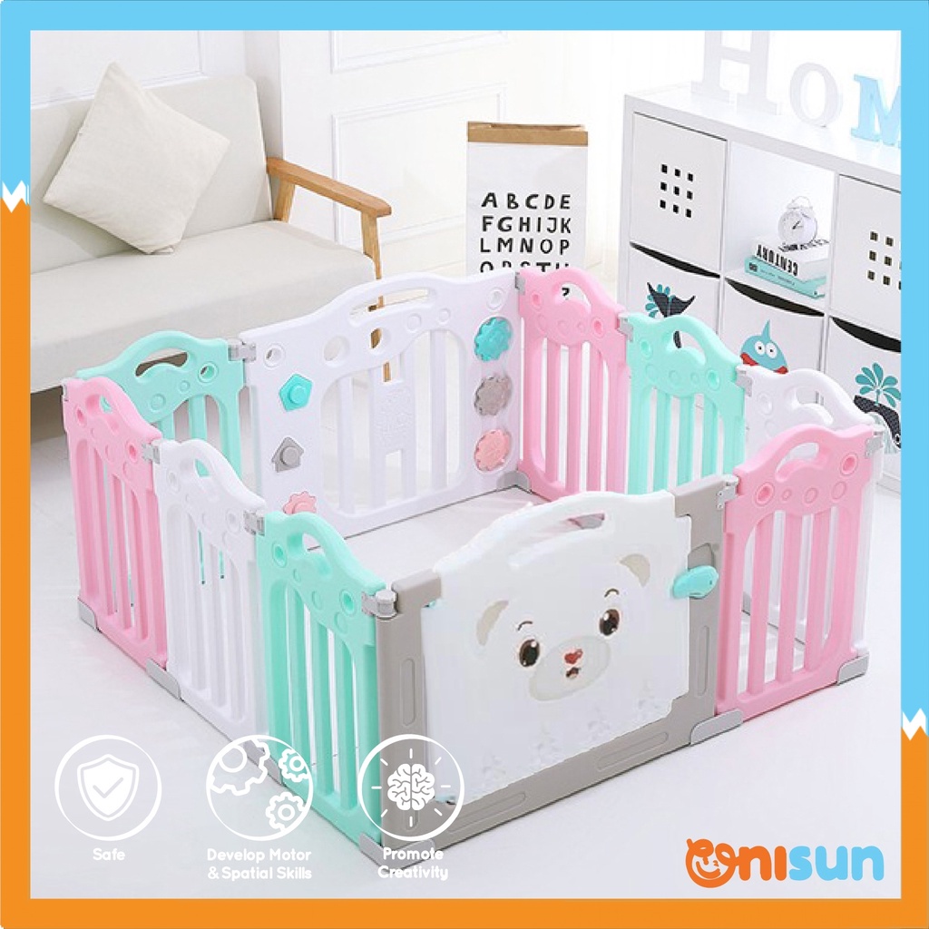 Pastel Colours Baby Safety Play Fence