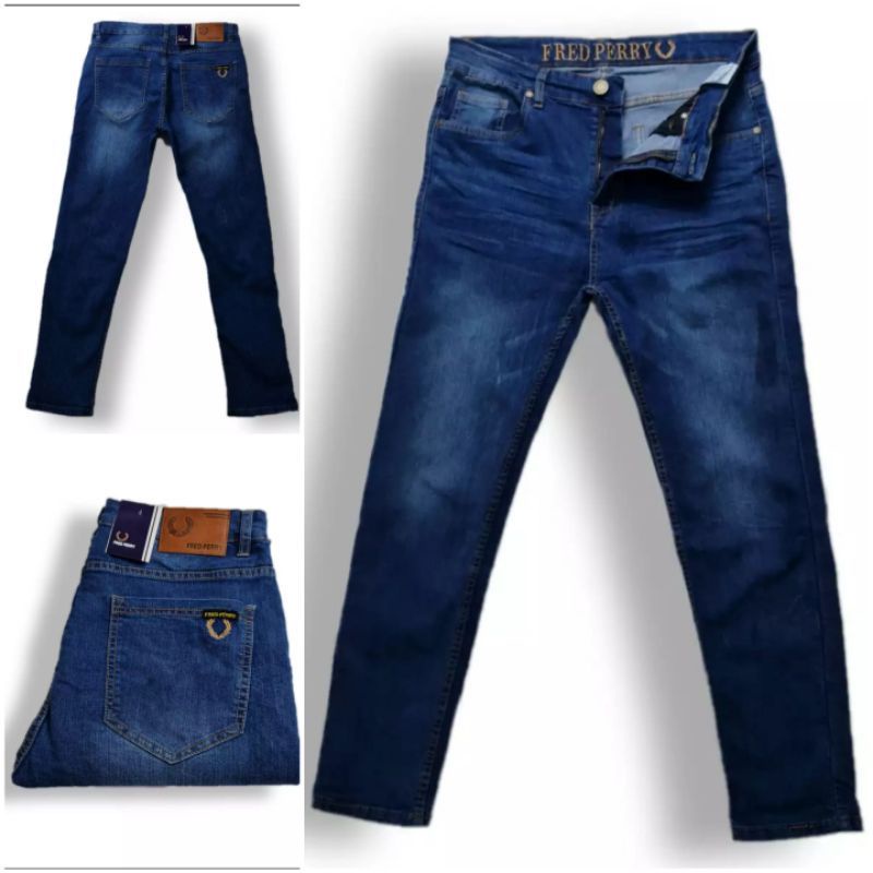 Fred Pery Men's High quality slim fit stretchable Jean's | Shopee Malaysia