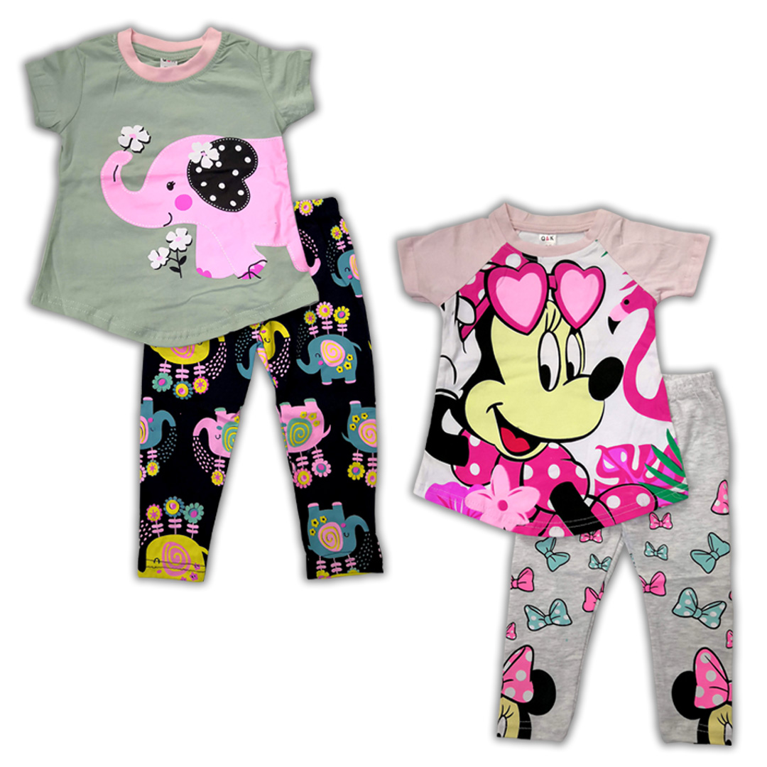 Buy Qk Girl Short Sleeve Pajamas 100 Cotton Random Promotion Casual Set 1y 6y Baju Tidur Budak Perempuan Kanak Kanak Seetracker Malaysia