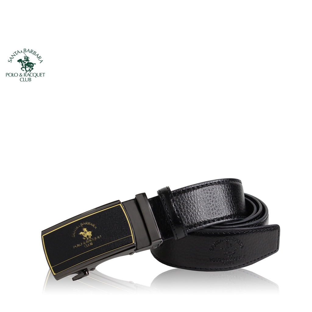 Santa Barbara Polo & Racquet Club Men's Leather Auto Gear Buckle Belt 0963048-301