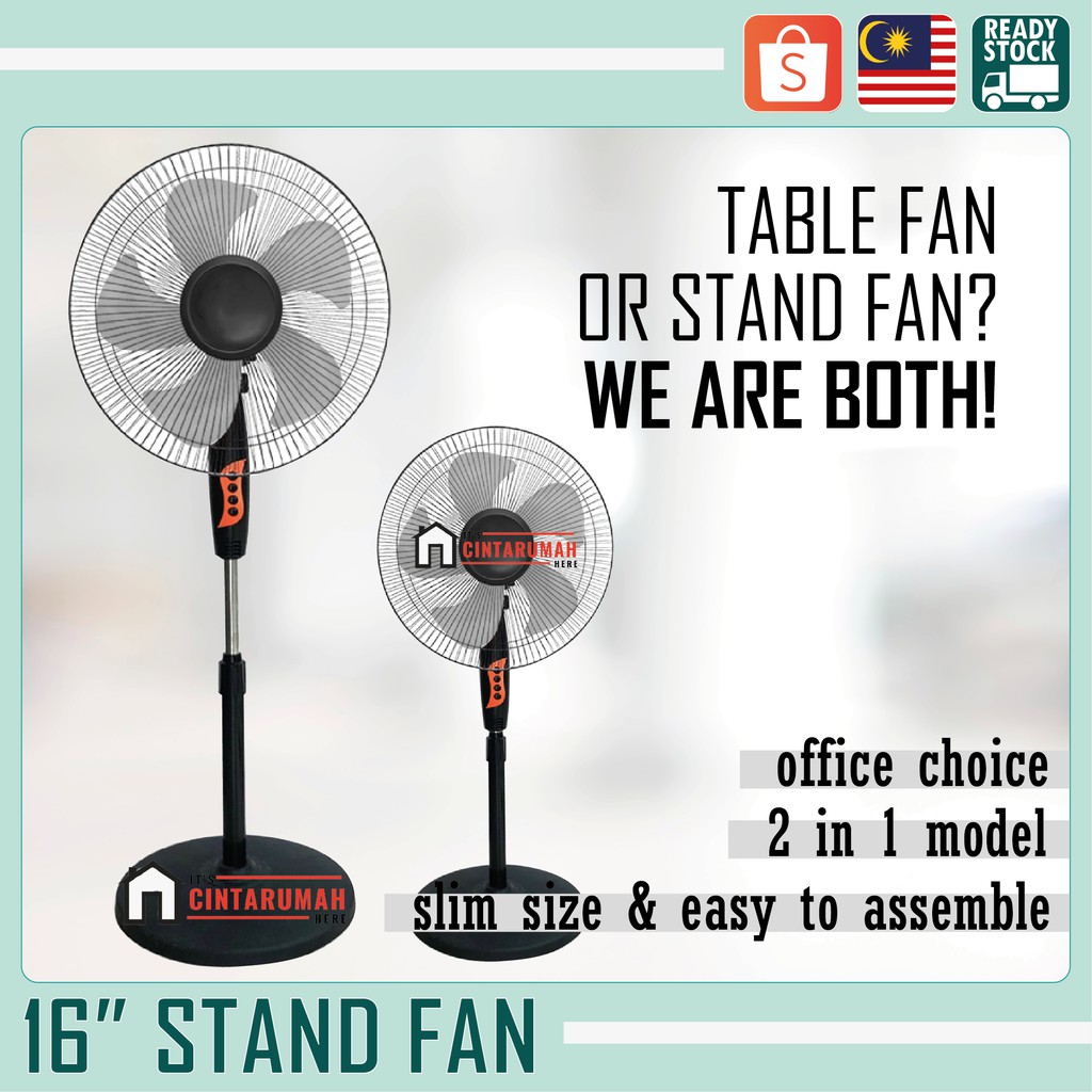 Fan stand 16” floor fan FS40 [Malaysia Seller Ready Stock] Shopee