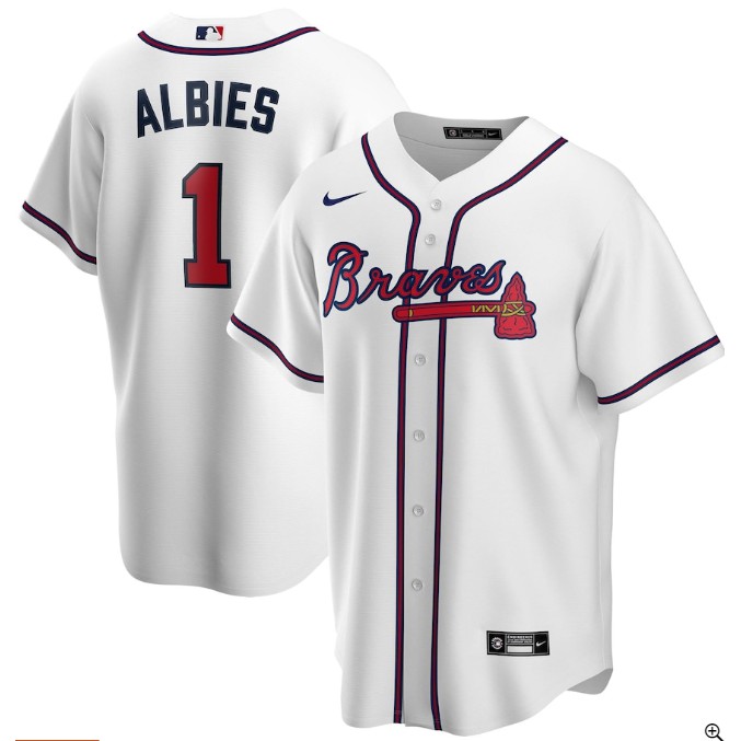 atlanta braves cream jersey