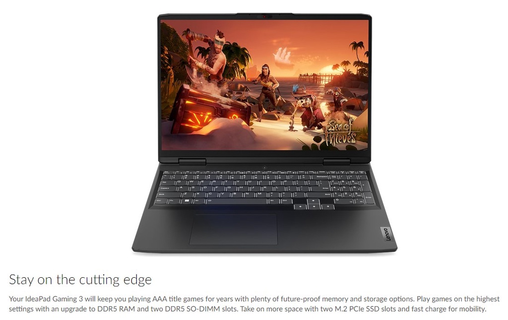 Lenovo IdeaPad Gaming 3 16ARH7 AMD Ryzen 7 6800H RTX 3050 Ti 8GB DDR5 ...