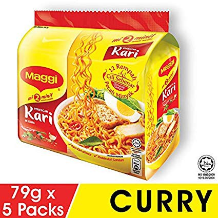 Maggi Curry Instant Noodles 5x79g Ready Stock Fast Shipment Shopee Malaysia