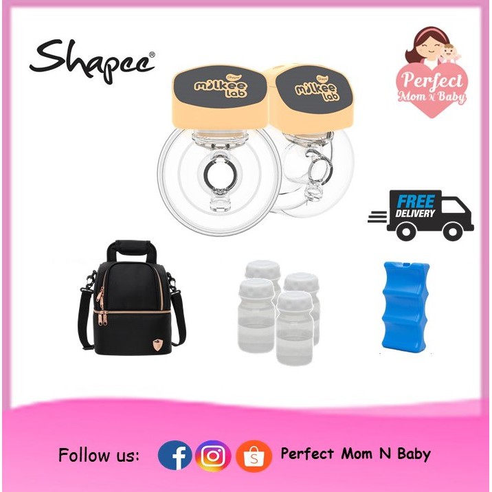 SHAPEE MILKEE LAB Lacfree Wearable Breast Pump / PACKAGE Shopee Malaysia