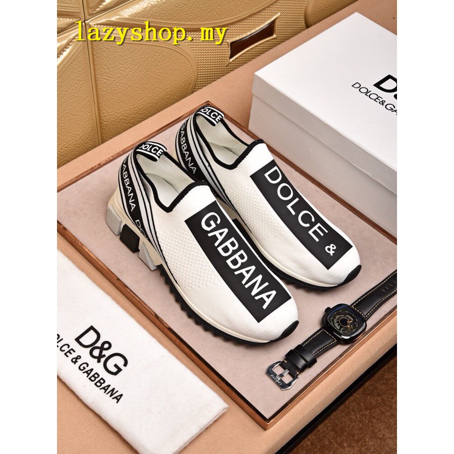 2019 Dolce & Gabbana men women white sneakers fashion casual sports ...