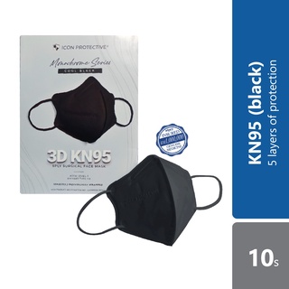 Image of Icon Protective KN95 Face Mask (Black) 10s