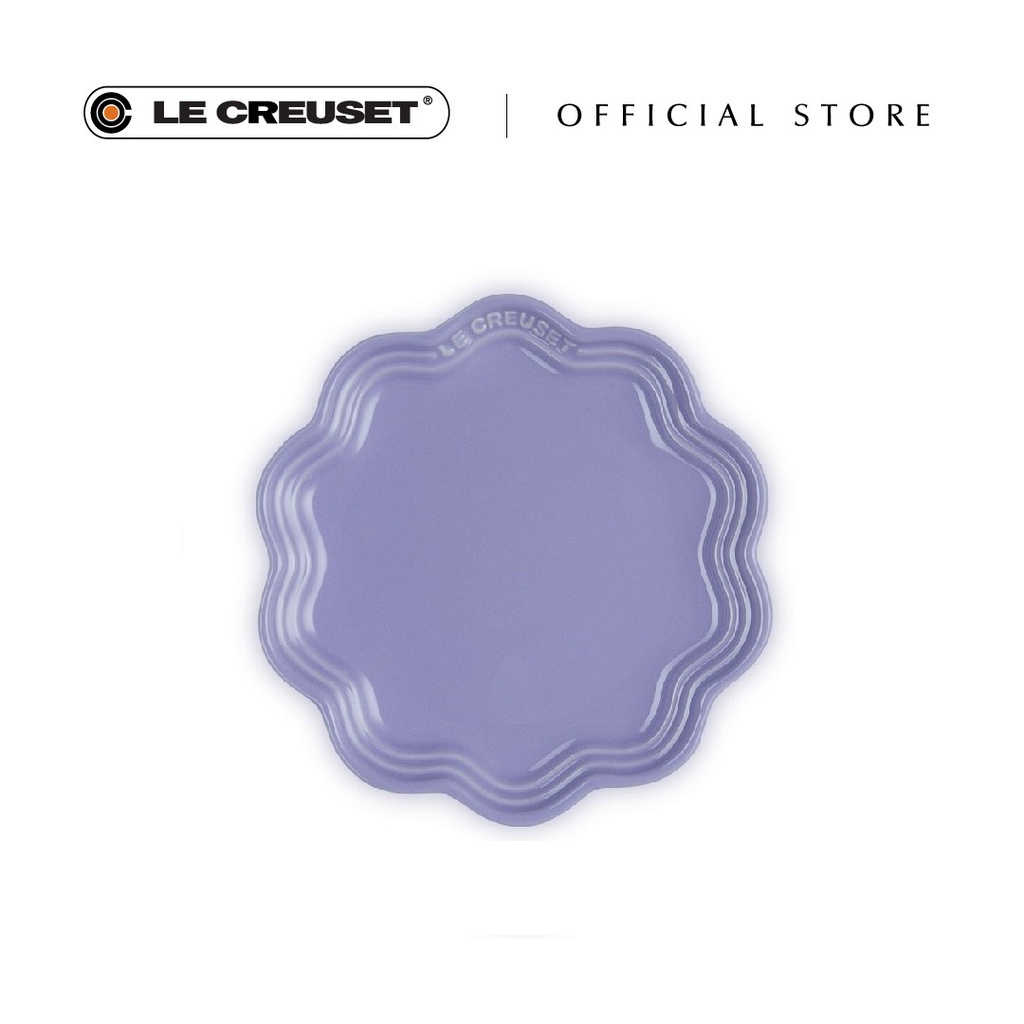 Le Creuset Stoneware Frill Plate 18cm Lilac Shopee Malaysia