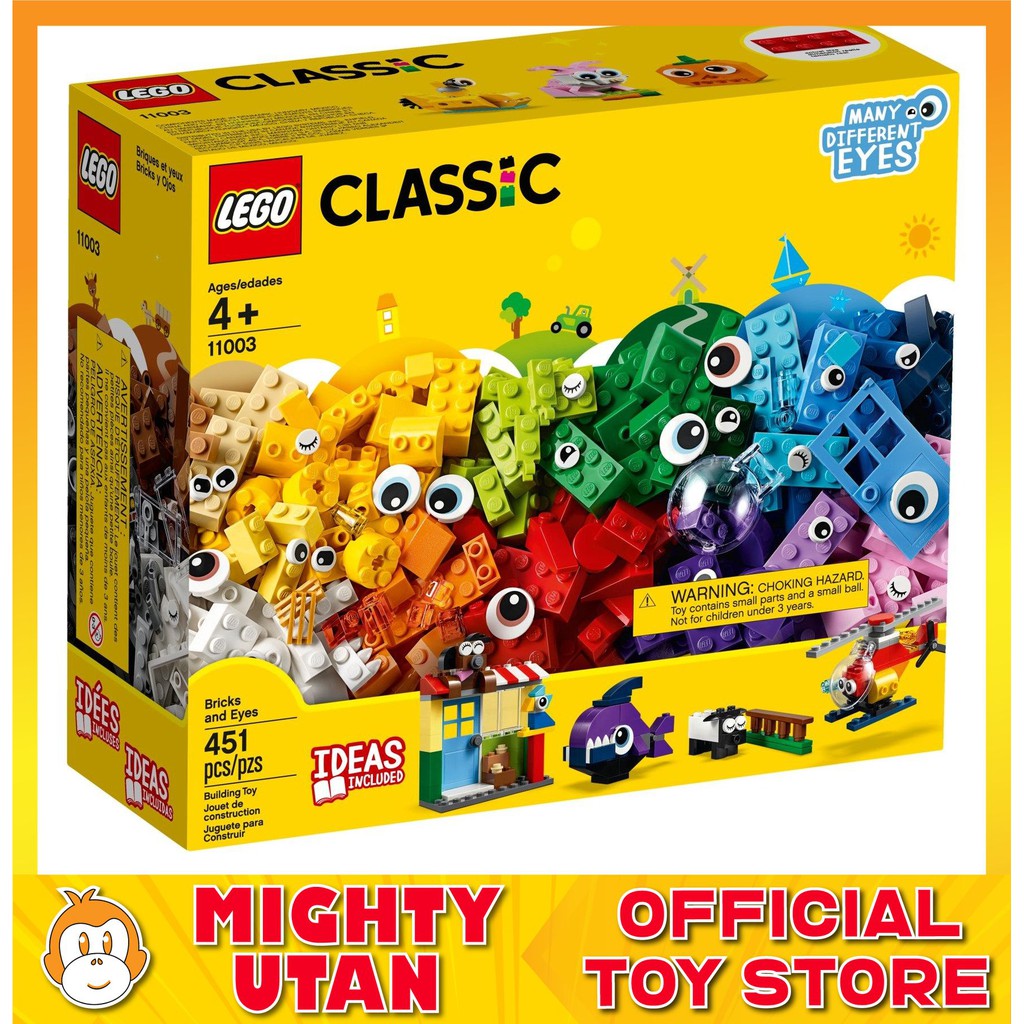 lego classic bricks and eyes