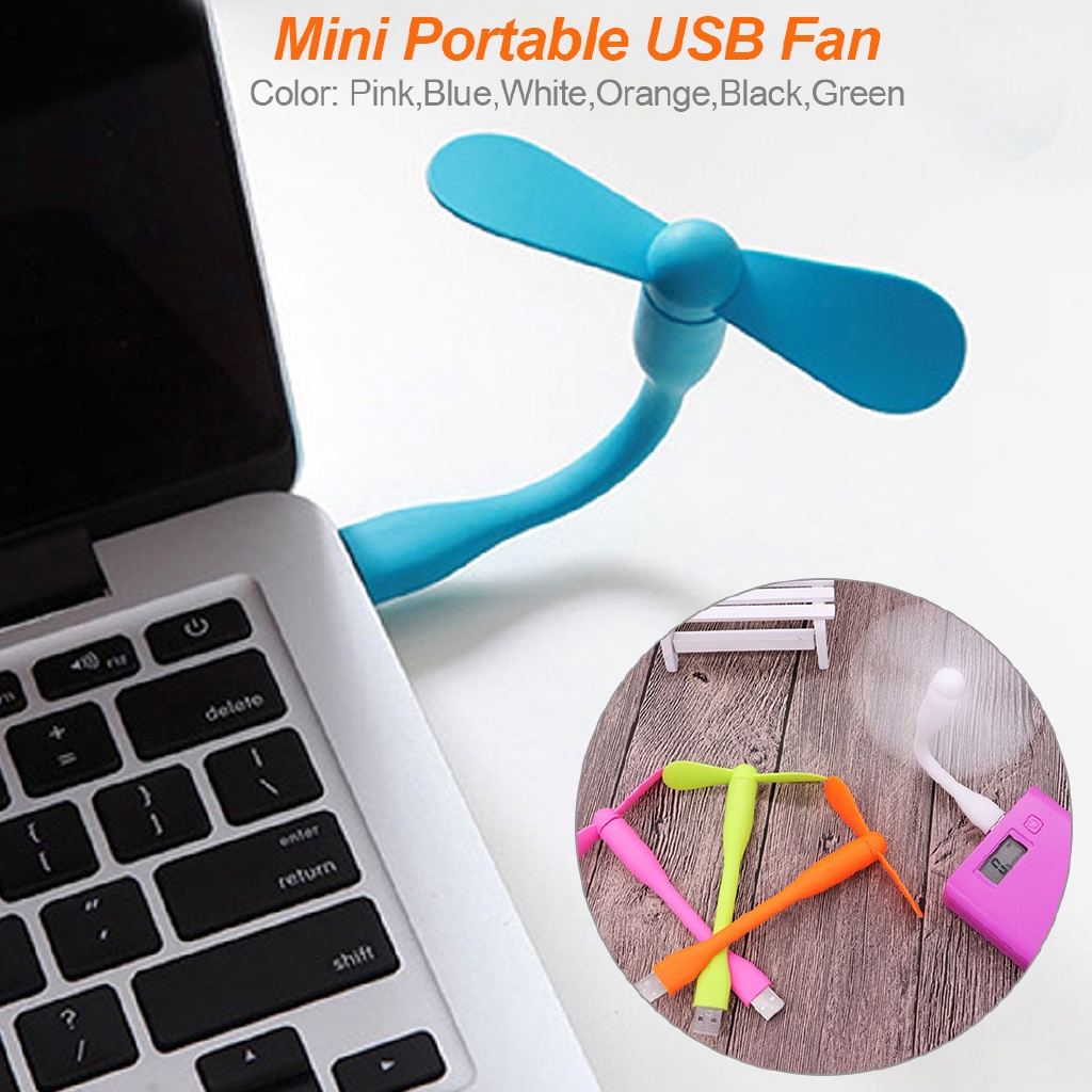 2 In 1 Usb Fan Flexible Mini Usb Out Put Portable Mini Fan Usb