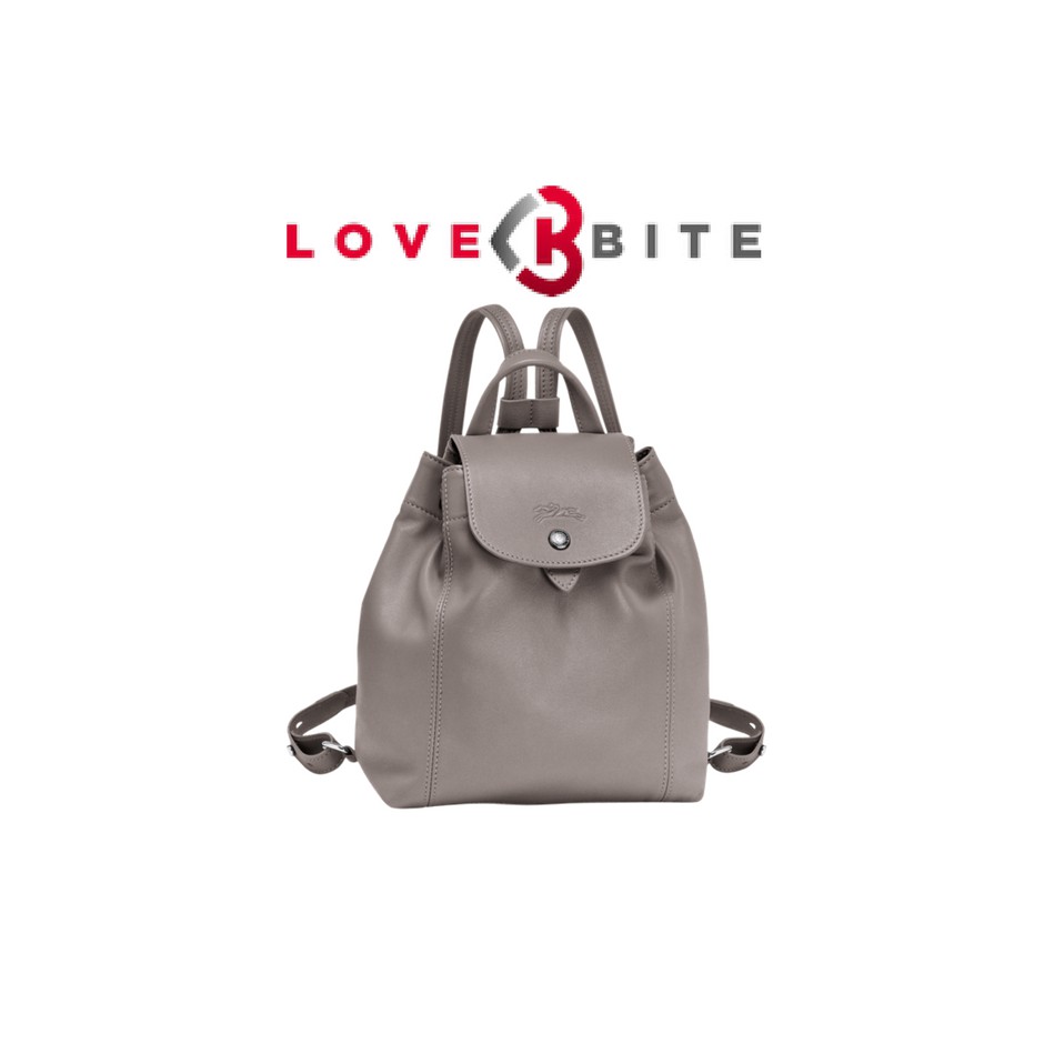 Longchamp Le Pliage Cuir Backpack Xs Grey