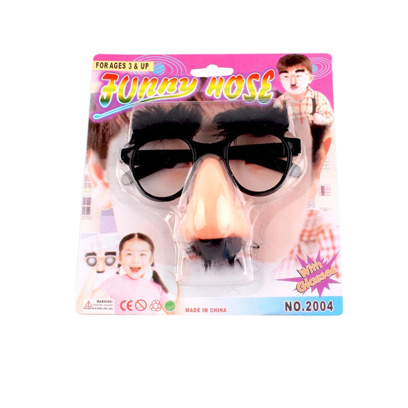 glasses with mustache and nose and eyebrows